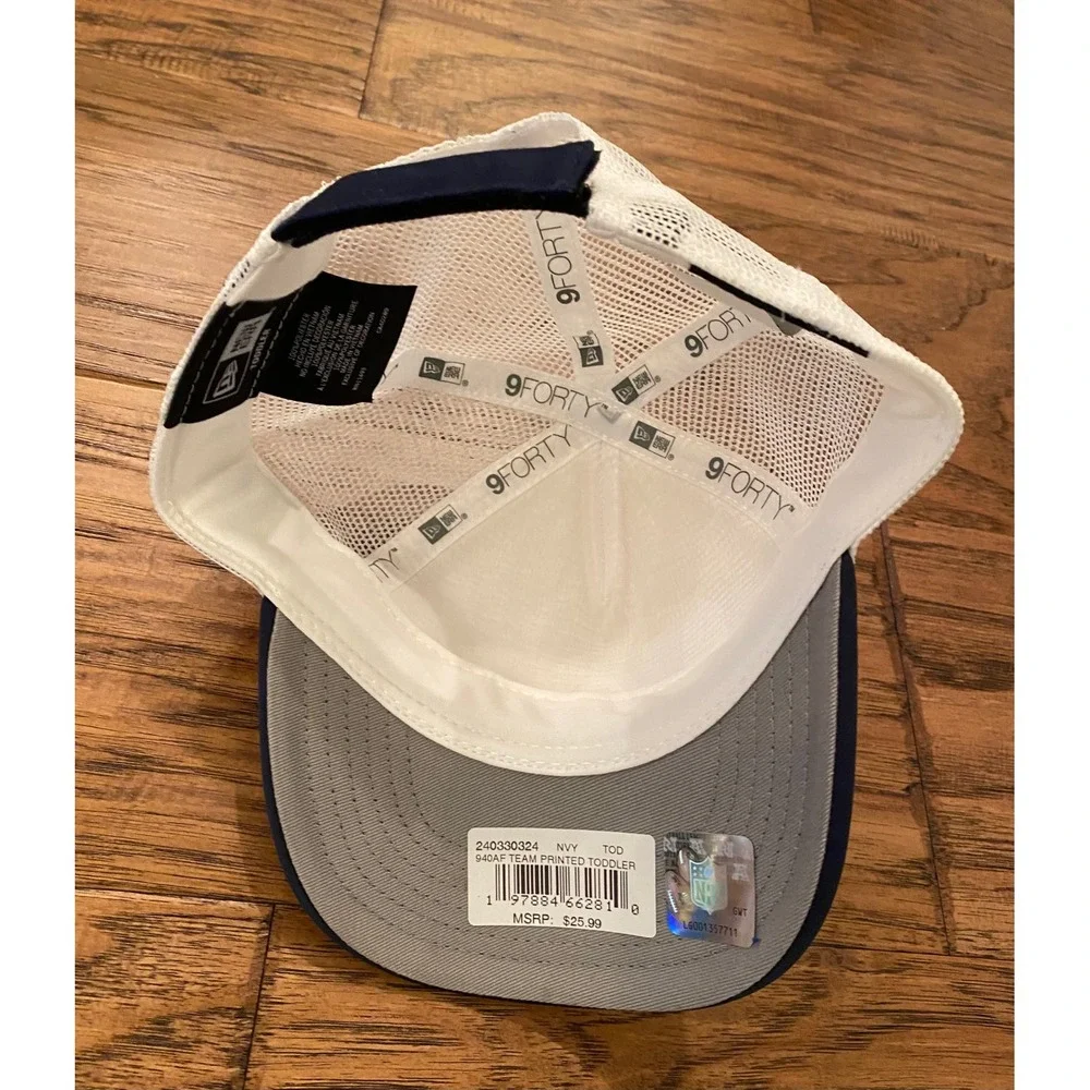 New Era Dallas Cowboys Toddler White Navy 9FORTY A-Frame Trucker Adjustable Hat